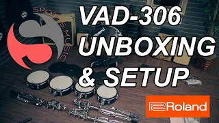 Roland VAD-306 Electronic Drumset Unboxing, Setup, First Impressions