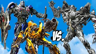 Team Optimus Prime & Bumblebee vs Starscream - Transformers vs Decepticons | GTA V mod Transformers