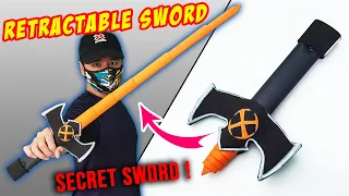 RETRACTABLE SWORD !?! Try to make a secret sword with paper