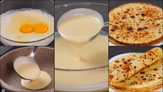 EGG MILK PARATHA | MILK EGG CREPE | EGG PARATHA RECIPE WITH LIQUID DOUGH | NO KNEADING, NO ROLLING