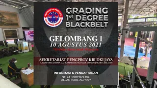 Ujian kenaikan sabuk pertama Black belt Degree 1 kickboxing Indonesia 10 Agustus 2021