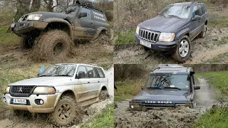 Different Off road Vehicles vs Deep Mud Hole !!! Who does it best ???