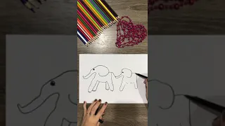 Как нарисовать слона | Рисунок маме  #Shorts