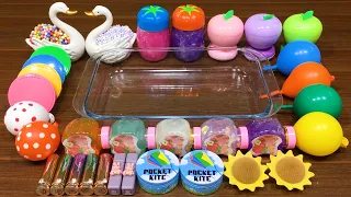 Mixing Random  into Store Bought Slime and old my slime !!! Slimesmoothie Satisfying Slime Videos