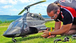 HUGE AIRWOLF RC SCALE TURBINE HELICOPTER!! REALISTIC FLIGHT DEMO & MISSILE SHOOTING!