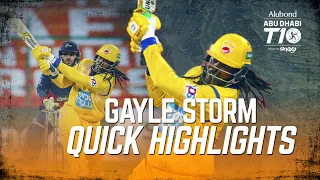 Gayle storm in Abu Dhabi T10 I Quick Highlights  I Team Abu Dhabi I Season 4