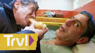 Mud Bath and an Icelandic Hot Dog | Anthony Bourdain: No Reservations | Travel Channel
