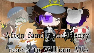 🎭Afton family reacts to William AUs🎭  | Bad Apple | Ft.Henry Emily | Luck of Fire
