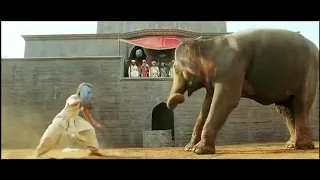Jodhaa Akbar   Hrithik Roshan controls a wild Elephant HQ