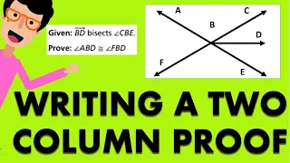 MATH| GEOMETRY: USING TWO COLUMN PROOF + Example 1 - VERTICAL ANGLES