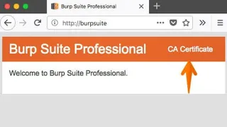 How To Get CA Certificate For Burp Suite