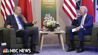 Biden meets with Turkish President Erdoğan at the NATO summit