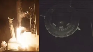SpaceX Crew-8 launch and Falcon 9 first stage landing