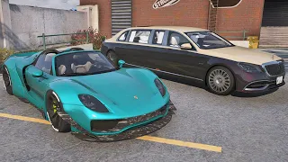 Maybach S650 Pullman and Custom 918 Spyder KS Edition! #102 NRP (GTA 5 Nukem RP Civilian)