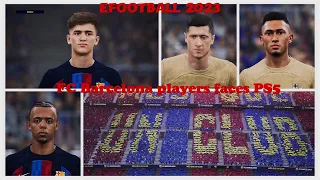 Efootball 2023 FC Barcelona players faces PS5