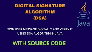 DSA cryptography algorithm | Digital Signature Algorithm