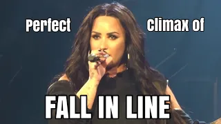 Perfect Climax of Fall in Line (Demi Lovato—TMYLM tour)!