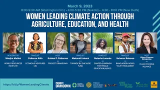 Women leading climate action through agriculture, education, and health