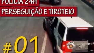 GTA IV: Policia 24 Horas - EP 1 - Perseguição e Tiroteio!