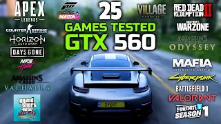 GTX 560 In Late 2021 - 25 Games Tested