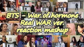 [BTS] War Of Hormone 호르몬 전쟁 Dance Practice (Real War ver.)｜reaction mashup