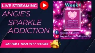 Diamond Painting Live - Crystal Hearts Event & Chat Week 1 with Angie's Sparkle Addiction