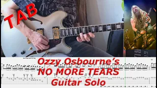 NO MORE TEARS (OZZY OSBOURNE) Guitar Solo TRANSCRIBED