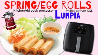 Vietnamese Spring Rolls in Philips AirFryer XXL & KitchenAid Cook Processor (Egg Rolls / Lumpia)