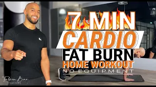 🔥 7 min CARDIO FAT BURN WORKOUT  🔥 | No Equipment | Training at home | Fitness Fat Burn with me