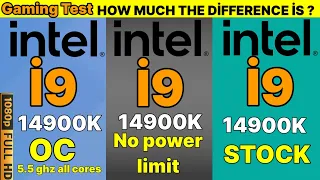 I9 14900K overclock VS 14900K No power limit VS i9 14900k stock vs i9 13900k vs i7 14700k vs 7800x3d