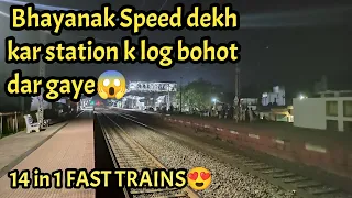 Ruthless Night Fury WAP7 Puri SF+ Jnaneswari+CSMT mail+Azad hind attacks  at 130 kph-Indian Railway