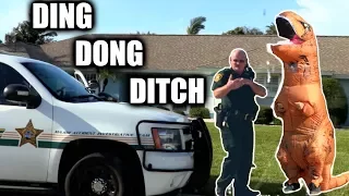 T-REX DING DONG DITCH *Cops Called Again* | JOOGSQUAD PPJT