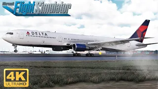 Microsoft Flight Simulator 2020 4K *MAXIMUM GRAPHICS* 767-400ER Beautiful Landing In Newyork