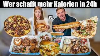 Wer schafft mehr Kalorien in 24H - Mann gegen Frau Cheatday Challenge