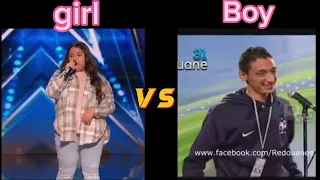 Girl Vs Boy singing 😂😅#singing challenge #funnyvideos