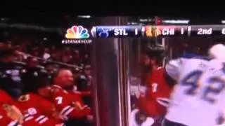 Backes drills Seabrook in Game 6 - Blues v. Blackhawks 4/27/14