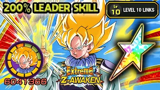 200% LEADER SKILL! 100% EZA YARDRAT GOKU LEVEL 10 LINKS SHOWCASE! Dragon Ball Z Dokkan Battle