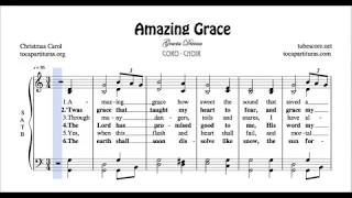 Amazing Grace SATB Sheet Music for Choir Soprano, Tenor, Alto, Baritone