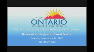 Special City Council Meeting 11/16/2020