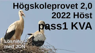 HP 2,0 2022 Höst pass1 KVA högskoleprovet med Jon.