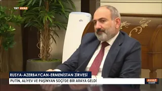 Putin Aliyev Paşınyan Soçi'de bır araya geldi