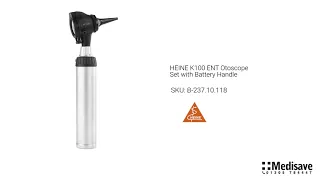 HEINE K100 ENT Otoscope Set with Battery Handle B 237 10 118