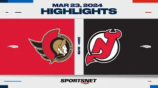 NHL Highlights | Senators vs. Devils - March 23, 2024