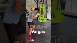 Emiliano Vargas hitting heavy bag 🥊