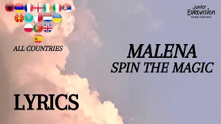 LYRICS | MALENA - SPIN THE MAGIC | JUNIOR EUROVISION 2022 | COMMON SONG