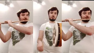 Midsommar Maypole Dance Cover (Flute and Bodhran)