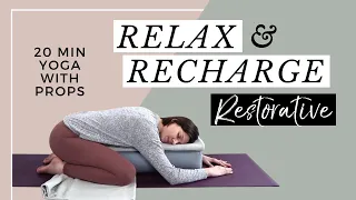 20 Minute Restorative Yoga for Relaxation (Release Stress & Recharge)