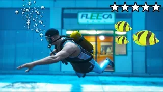 I robbed a bank UNDERWATER!! (GTA 5 Mods - Evade Gameplay)