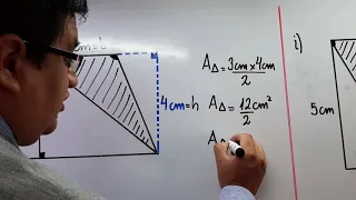 ÁREA DE UN TRIÁNGULO   ÁREA SOMBREADA II   PRIMARIA