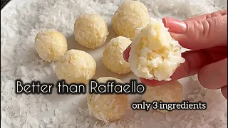 Homemade dessert RAFFAELLO | only 3 ingredients and 5 minutes to cook